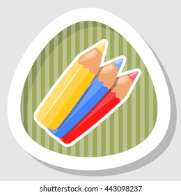 Set of colour pencils for drawing. Eps10 vector illustration.