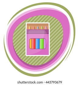 Set of colour pencils for drawing. Eps10 vector illustration.