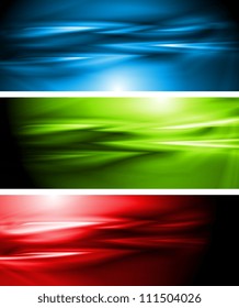 Set of colourful abstract banners. Vector eps 10