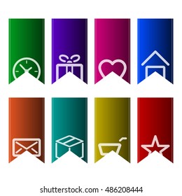 A set of colourful bookmarks