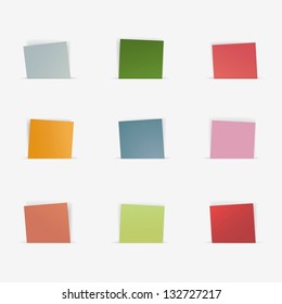 Set of colourful  bookmarks  on  a  white  background