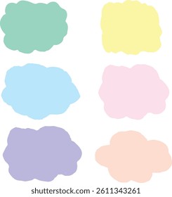 set colourful brush stroke collection