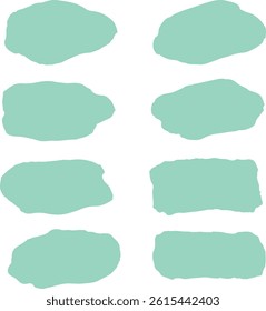 set colourful brush stroke collection