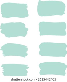 set colourful brush stroke collection