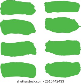 set colourful brush stroke collection