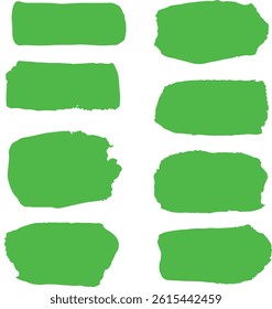 set colourful brush stroke collection