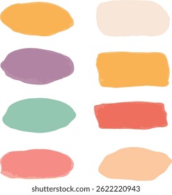 Establecer la colección de trazo de pincel colorido EPS