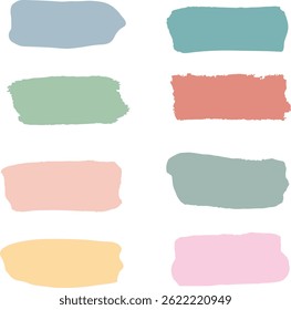 définir les collections colorées du trait de brosse eps