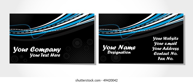 Set of colourful business card, vector