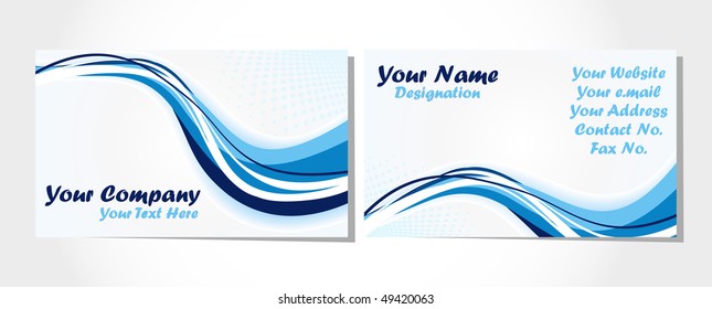 Set of colourful business card, vector