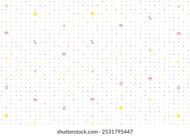 Set of colourful dot and star seamless pattern for christmas and new year background.