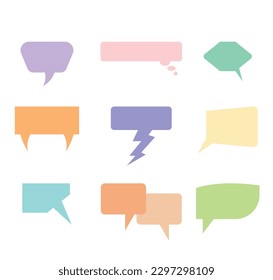 set of colourful Speech bubble vector
