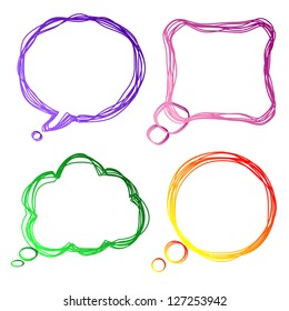 Set of colourful speech Bubbles, vector illustration