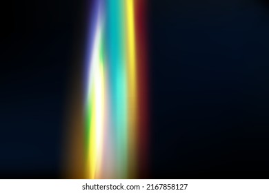 A Set Of Colourful Vector Lens, Crystal Rainbow  Light  And  Flare Transparent Effects.Overlay For Backgrounds.Triangular Prism Concept.