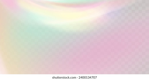 Eine Reihe von bunten Vektorlinsen, kristallklarem Regenbogenlicht und flare transparente Effekte.Overlay für Hintergründe.Dreiecksprismenkonzept.