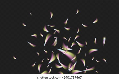 Un conjunto de lentes vectoriales coloridas, luz arco iris de cristal y efectos transparentes de la bengala.Superposición para fondos.Concepto de prisma triangular.