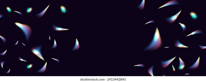 Eine Reihe von bunten Vektorlinsen, kristallklarem Regenbogenlicht und flare transparente Effekte.Overlay für Hintergründe.Dreiecksprismenkonzept.