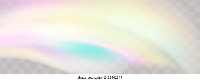 Un conjunto de lentes vectoriales coloridas, luz arco iris de cristal y efectos transparentes de la bengala.Superposición para fondos.Concepto de prisma triangular.