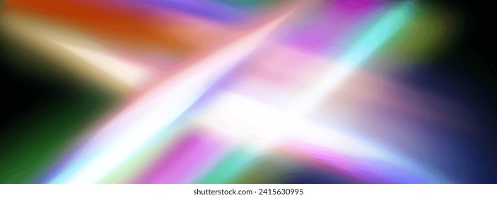 A set of colourful vector lens, crystal rainbow  light  and  flare transparent effects.Overlay for backgrounds.Triangular prism concept.