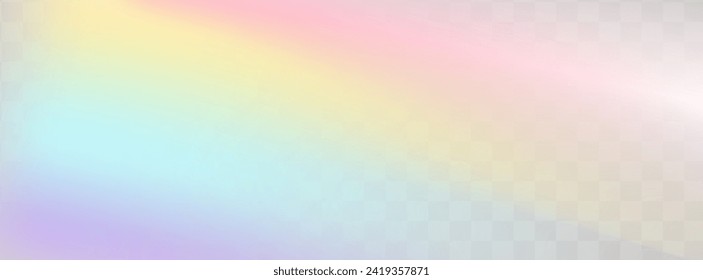 A set of colourful vector lens, crystal rainbow  light  and  flare transparent effects.Overlay for backgrounds.Triangular prism concept.