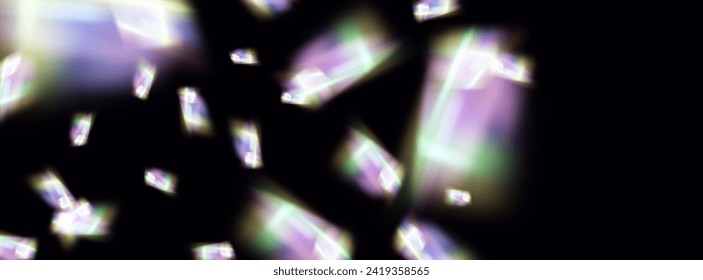 Eine Reihe von bunten Vektorlinsen, kristallklarem Regenbogenlicht und flare transparente Effekte.Overlay für Hintergründe.Dreiecksprismenkonzept.