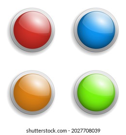 Conjunto de botones coloridos