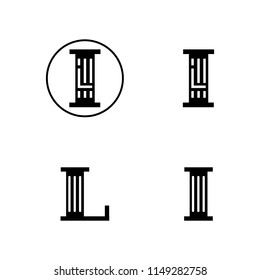 a set of column icons