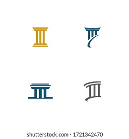 Set Column Logo Template vector symbol nature