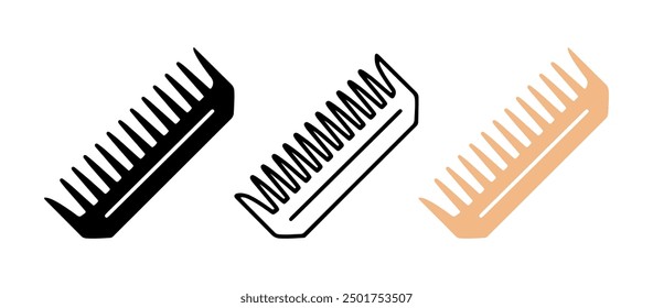 Set of Comb cartoon doodle, Vector, Illustration.