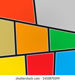 set comic background in pop art style, vector
