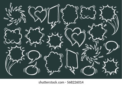 Set of comic bubble speech .Vector illustration.