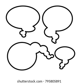 A set of comic bubbles and elements