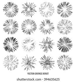 Set Comic Radial Speed Lines. Graphic Explosion with Speed Lines. Comic Book Design Element. Vector Illustration. Explosion vector illustration Square fight stamp Sun ray Star burst Spray paint Grunge