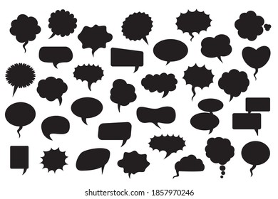 A set of comic speech balloons on white background. Vector Illustration.
