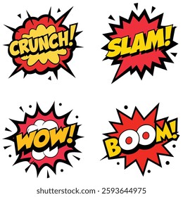 set of comic speech bubbles