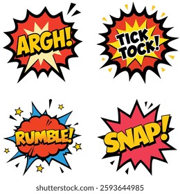 set of comic speech bubbles