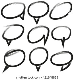 set of comic speech bubbles