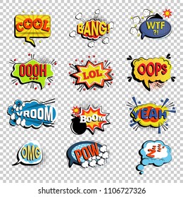 Colorful Speech Bubbles Explosions Pop Art Stock Vector (Royalty Free ...