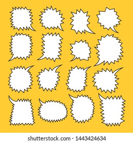 Set of comic speech bubbles. Vector Illustration and graphic elements