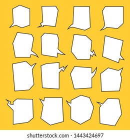 Set of comic speech bubbles. Vector Illustration and graphic elements