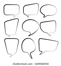 Set of comic speech bubbles. Vector Illustration and graphic elements - vector Illustration