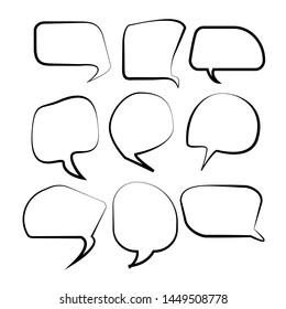 Set of comic speech bubbles. Vector Illustration and graphic elements vintage design - vector Illustration