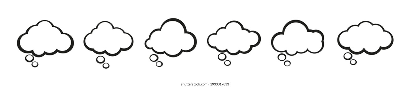 Conjunto de burbujas de la expresión cómica. Ilustración del vector