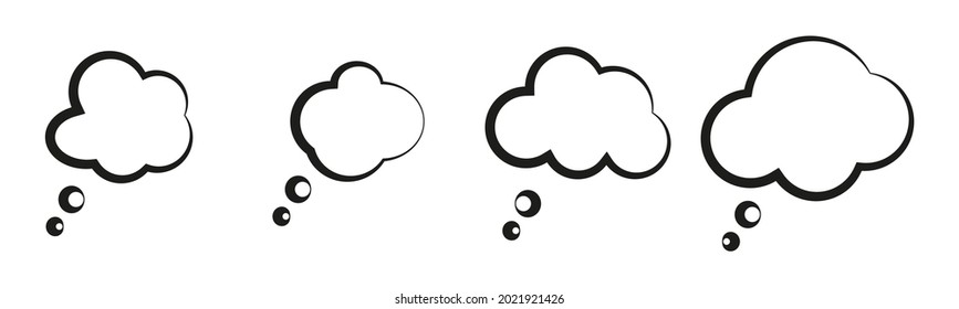 Set of comic speech bubbles. Vector Illustration