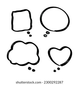 set of comic speech bubbles. Vector EPS 10.