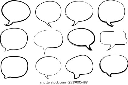 Set of comic speech bubbles. Vector Illustration