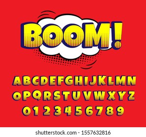 Set Of Comic Style Alphabet Letters. Vector Font Type Design Letters From A to Z.  For Web,  Banners,  Posters,  Cards,  Wallpapers.