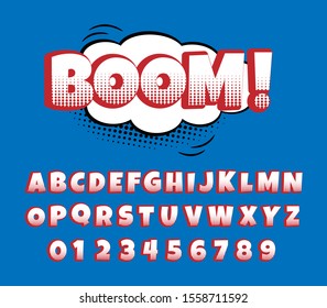 Set Of Comic Style Alphabet Letters. Vector Font Type Design Letters From A to Z.  For Web,  Banners,  Posters,  Cards,  Wallpapers.