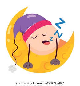 Conjunto de Pegatinas de Emoji de Luna de Estilo Cómico

