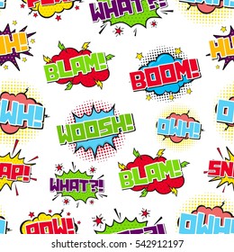 Set of Comic Text, Pop Art style.Cartoon sound effect.